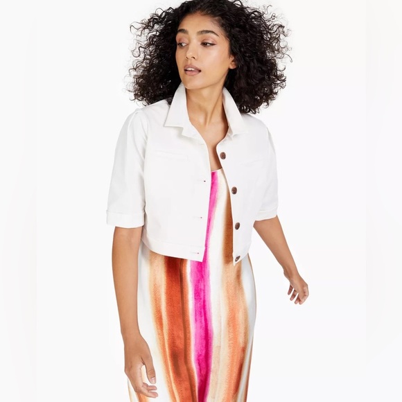 Alfani Rainbow Color Block Striped Silky Satin Soft Midi Maxi Dress Fuchsia Lux - Picture 9 of 10